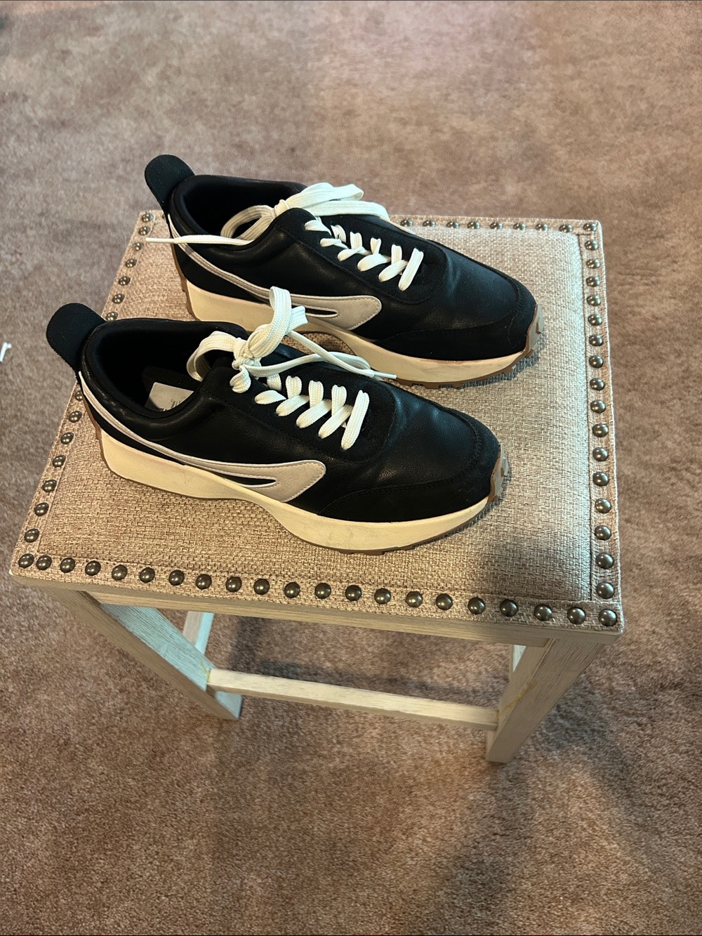 Dolce Vita Black and White Men’s Platform Sneakers